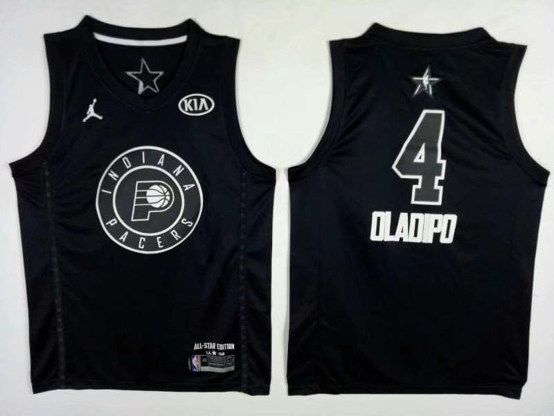 Men Indiana Pacers #4 Oladipo Black 2108 All Stars NBA Jerseys->toronto raptors->NBA Jersey